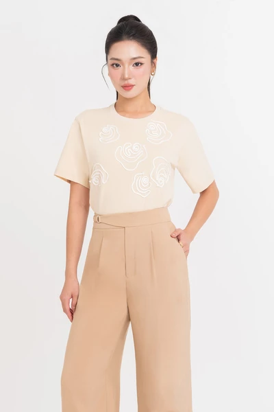 Rose Trace Tee – Áo thun họa tiết