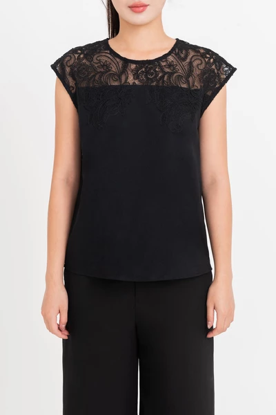 Lace Summer Top - Áo kiểu phối ren