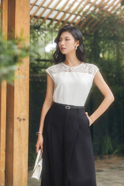 Lace Summer Top - Áo kiểu phối ren