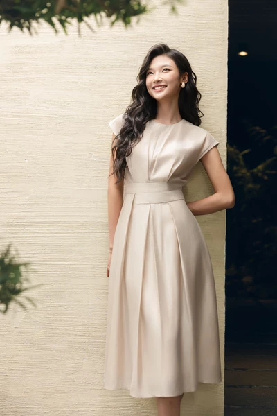 Tencel Alina Dress - Đầm lụa tay hến