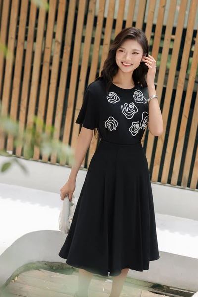 Linen Flare Skirt - Chân váy xòe