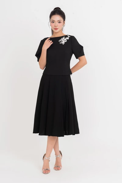 Linen Flare Skirt - Chân váy xòe