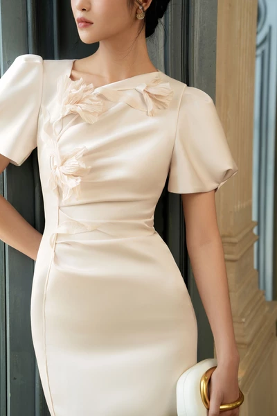 Ivory Bloom Dress - Đầm dạ hội Organza