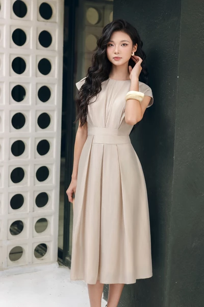 Tencel Alina Dress - Đầm lụa tay hến