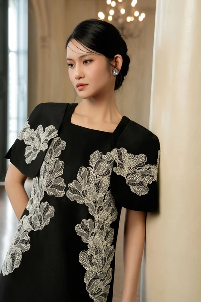 Embroided Blossom - Đầm dạ hội Organza