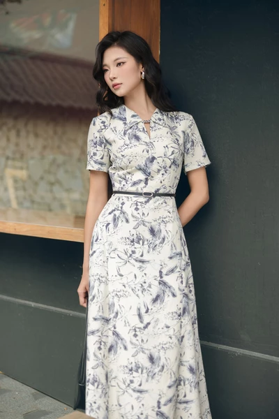 Wild IVY Dress - Đầm xòe họa tiết