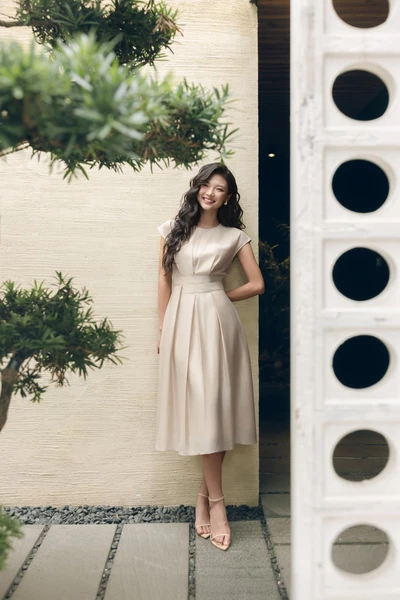 Tencel Alina Dress - Đầm lụa tay hến