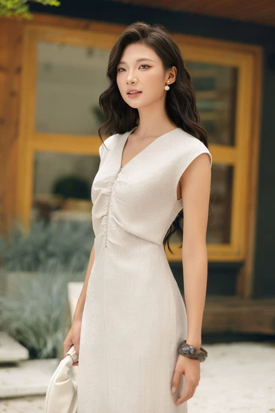 Detail Midi Dress – Đầm ôm tay hến