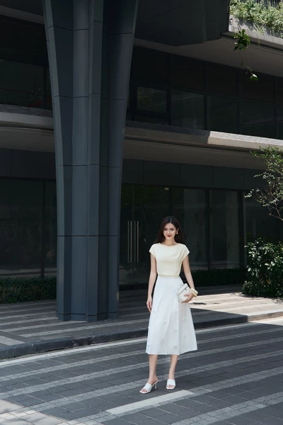 Draped Top - Áo thun bo gấu
