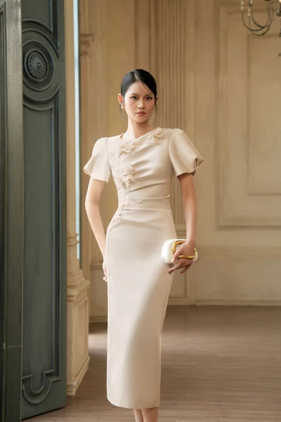 Ivory Bloom Dress - Đầm dạ hội Organza