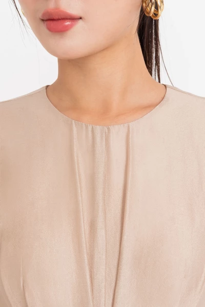 Tencel Alina Dress - Đầm lụa tay hến
