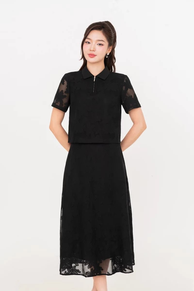 Mystic Veil Blouse - Áo ren cổ đức MS 16B0056
