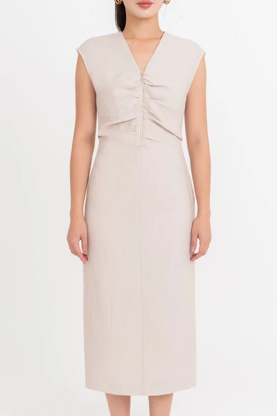 Detail Midi Dress – Đầm ôm tay hến