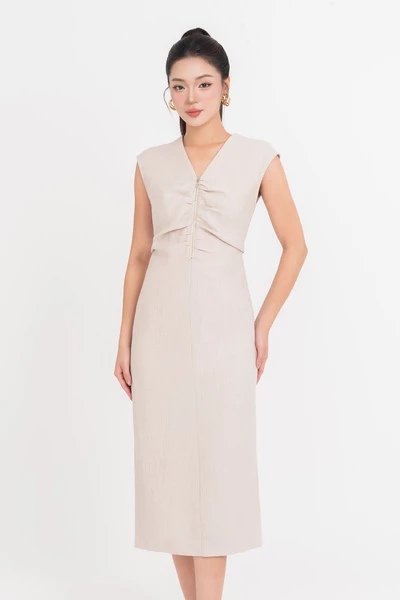 Detail Midi Dress – Đầm ôm tay hến