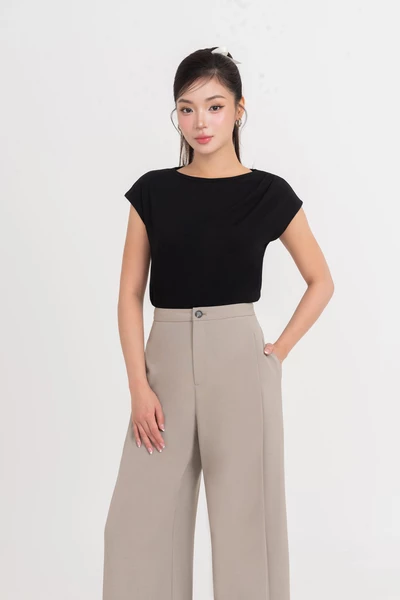 Draped Top - Áo thun bo gấu