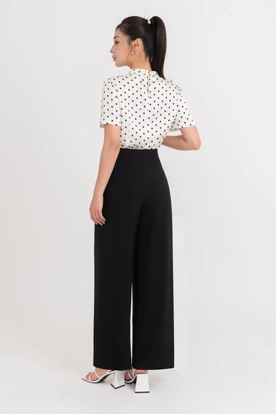 Polka Dot Blouse - Áo sơ mi lụa
