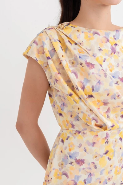 Pastel Garden Dress - Đầm lụa ôm