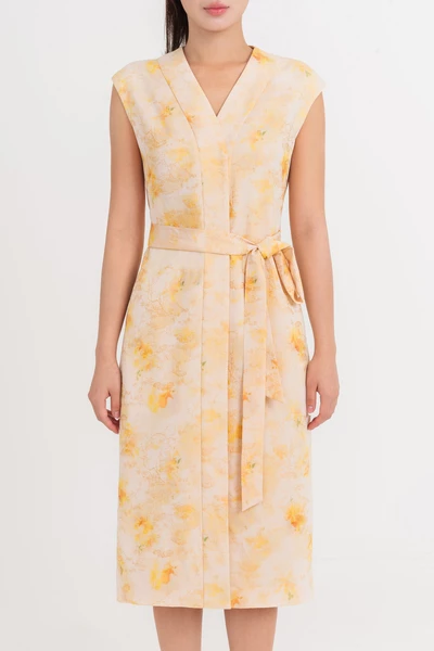 Flora Wrap Dress - Đầm lụa họa tiết