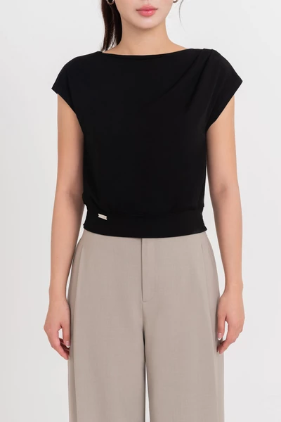 Draped Top - Áo thun bo gấu