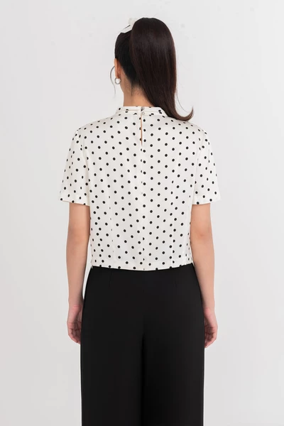 Polka Dot Blouse - Áo sơ mi lụa