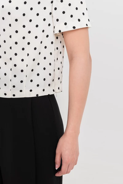 Polka Dot Blouse - Áo sơ mi lụa