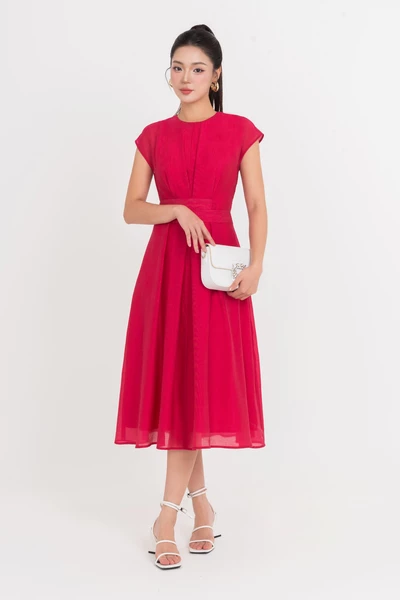 Tencel Alina Dress - Đầm lụa tay hến