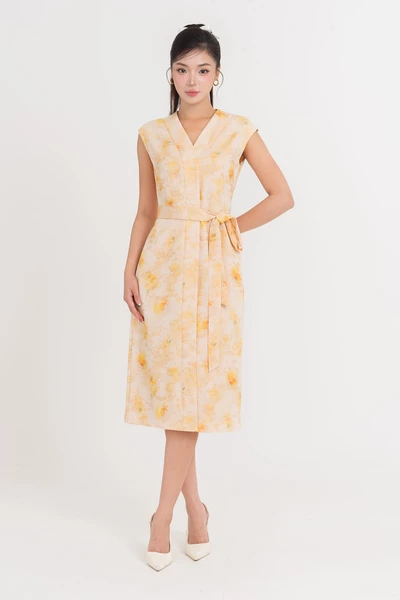 Flora Wrap Dress - Đầm lụa họa tiết