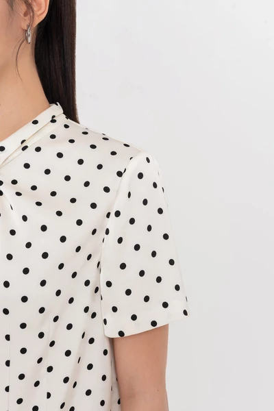 Polka Dot Blouse - Áo sơ mi lụa