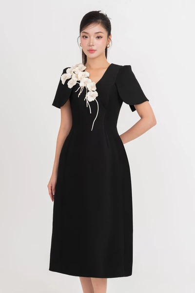 The Noir Bloom Dress - Đầm dạ hội