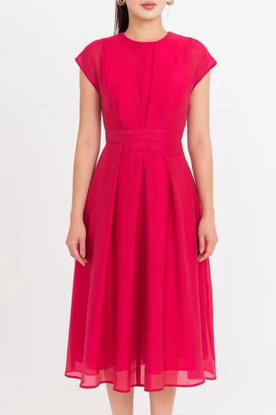 Tencel Alina Dress - Đầm lụa tay hến