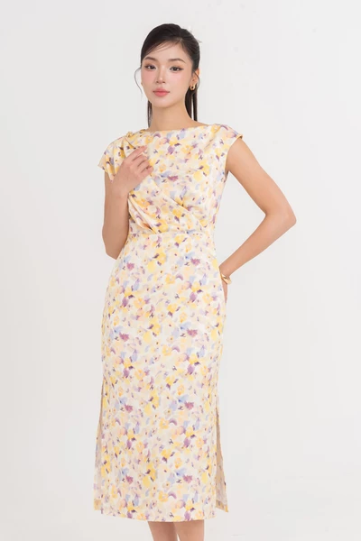 Pastel Garden Dress - Đầm lụa ôm
