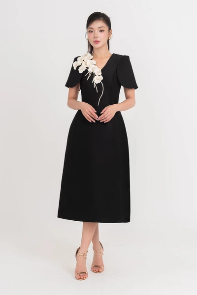 The Noir Bloom Dress - Đầm dạ hội
