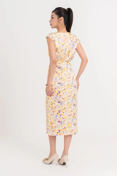 Pastel Garden Dress - Đầm lụa ôm