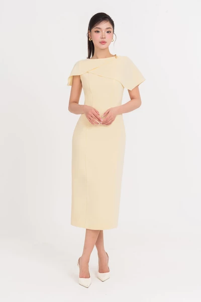 Shoulder Midi Dress - Đầm ôm Tuytsi