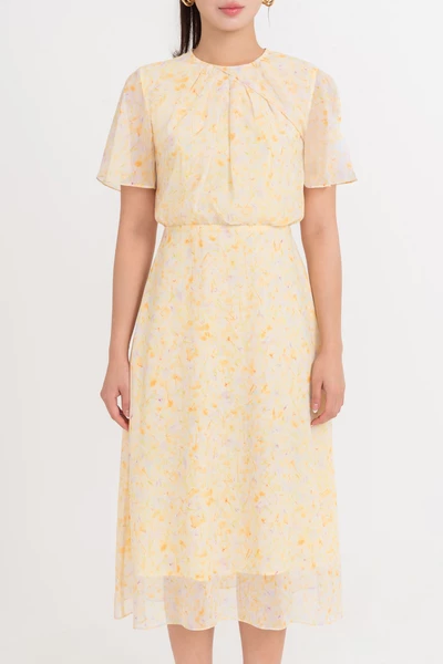 Sunny Bloom Dress – Đầm xòe họa tiết