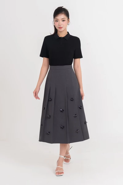 Grace Bloom Skirt – Chân váy hoa 3D