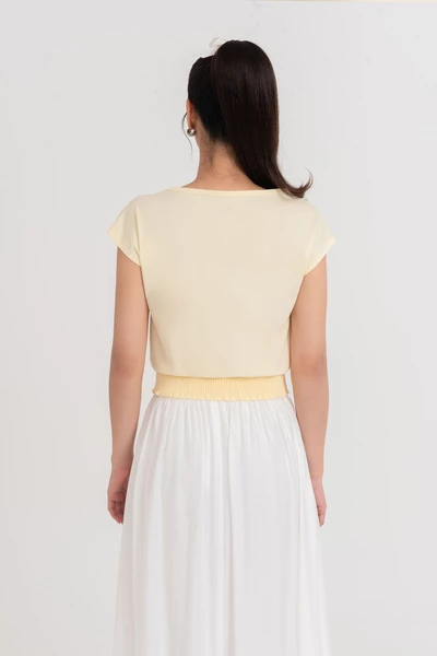 Draped Top - Áo thun bo gấu