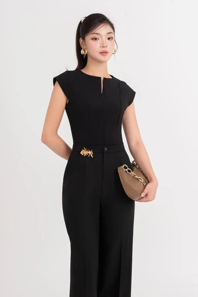 Charm Wide Pants – Quần Tuytsi ống đứng