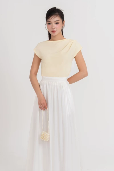 Draped Top - Áo thun bo gấu
