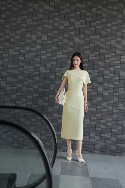 Shoulder Midi - Đầm ôm Tuytsi