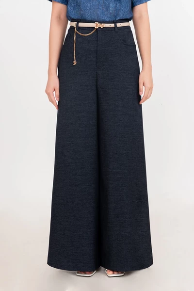 Flared Denim Trousers - Quần Jeans cạp cao 22H0127