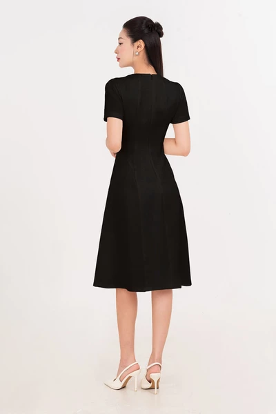 Flower Accent Dress - Đầm xòe Oganza