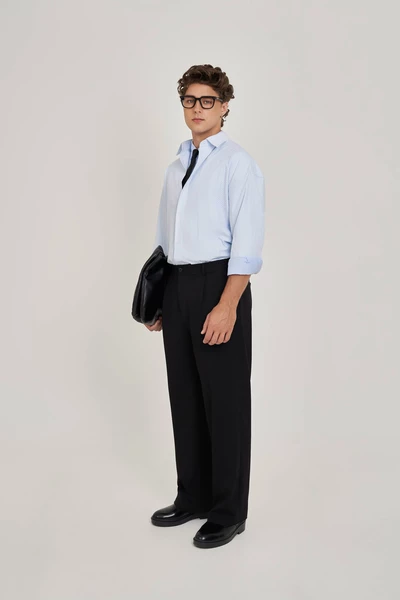 Áo sơ mi Relaxed kẻ tay dài