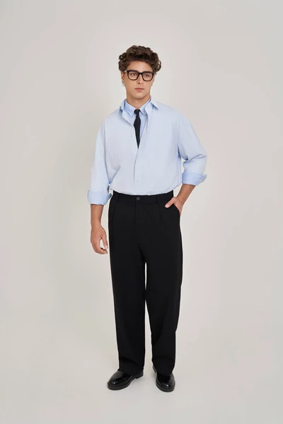 Áo sơ mi Relaxed kẻ tay dài
