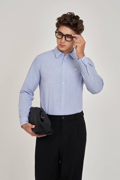 Áo sơ mi kẻ tay dài