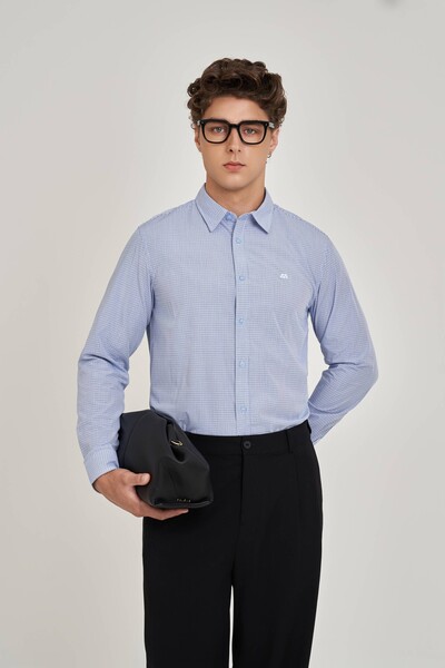 Áo sơ mi kẻ tay dài