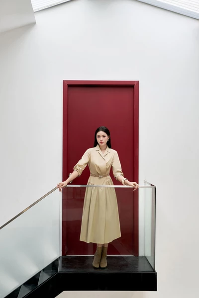 Đầm xòe Khaki Sandy Chic
