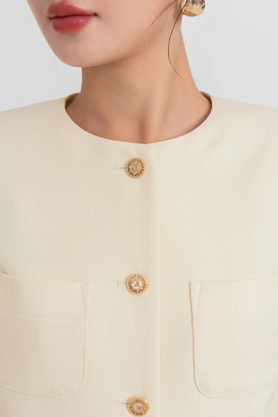 Áo khoác Twill dáng lửng