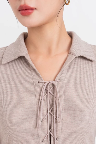 Áo thun len Dây Rút Corset