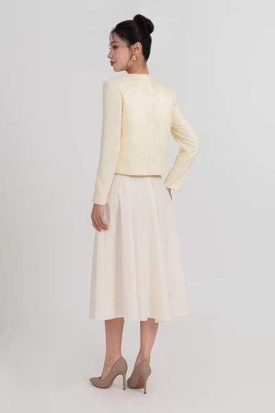 Áo khoác Twill dáng lửng